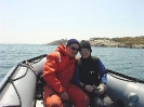 Terry and Suzie Dwyer after a dive on the LETITIA in Halifax Harbour.