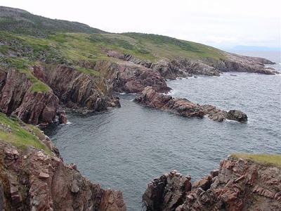 A small cove on the north side of St. Paul Island.
